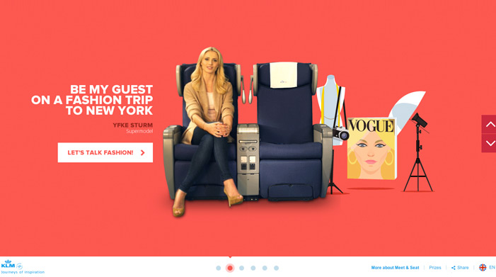 KLM Be My Guest ( 25 Animated home page web design examples )